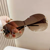 Neue Mode Y2K Sonnenbrille Damen Integrierte Surround Sonnenbrille Retro Designer Damen Brillen UV400 Oculos De Sol