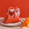Mini Handbag With Ribbon Creative Foldable PU Leather Kids Gilrs Princess Handbag Coin Purses Wedding Decor Candy Bag Key Pouch