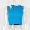 Sexy Rib-knit Tank Top for Women Summer Solid O-neck Sleeveless Crop Tops Street Vintage Korean Fashion Shirt Vest Y2K Clothes