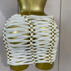 2026 Women Sexy White Halter Neck Perspective Hollow Mini Dresses Summer Backless Nightclub Party Evening Club Performance Dress
