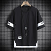 Hip Hop Loose Mens Streetwear T-shirts Casual Classic 2024 Summer Short Sleeves Black White Tshirt Tees Plus Oversize 5XL 6XL