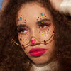 XSBODY Simple Water Drop Eyeglasses Frame Metal Y2k Eye Decoration Fashion Designer Coquette Rhinestone Face Jewelry Nightclub