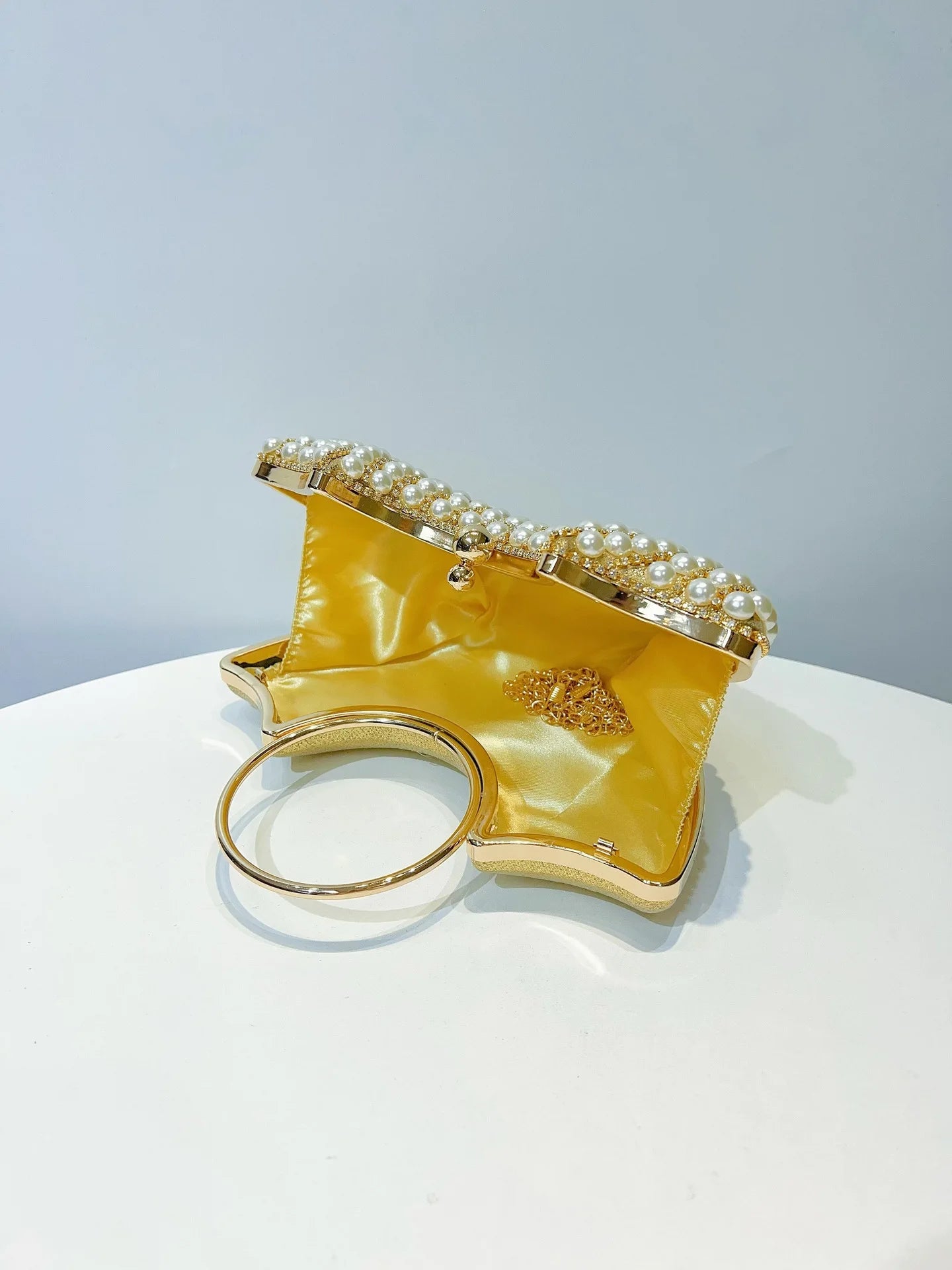 Luxuriöses Design Glitzernde Bankett-Clutch-Tasche Mode Perlmutt-Einlage Hochzeitshandtasche Damen Umhängetasche mit Kette Neue Clutch-Geldbörse