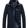 Men's Warm Jacket Winter Parka Fur Collar Windbreaker Cotton Padded Anorak Thick Black Coat Male Casual Autumn Fleece Jacket Men