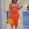 CM.YAYA Crochet Knitted Women's Sets Sleeveless Tops+ Skirts Suits 2024 Summer Two 2 Piece Set Outfit Beach Holiday Tracksuit