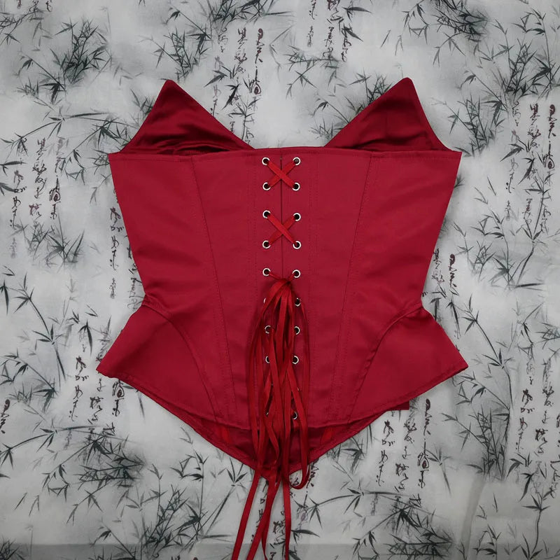 Sexy Women's Overbust Corsets Lace Up Bustiers Tops Fashion Gothic Slimming Fit Corsets and Bustiers Body Shaper корсет женский