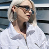 Retro Fashion Punk Square Sunglasses For Women Men Ins Popular Small Frame Silver Sun Glasses Trending Shades UV400 Ladies Eye