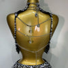 High Quality Sparkling Rhinestone Sexy See Through Blackless Top Skirt Two Pieces Set Woman Luxury Birthday Evening Party Gowns