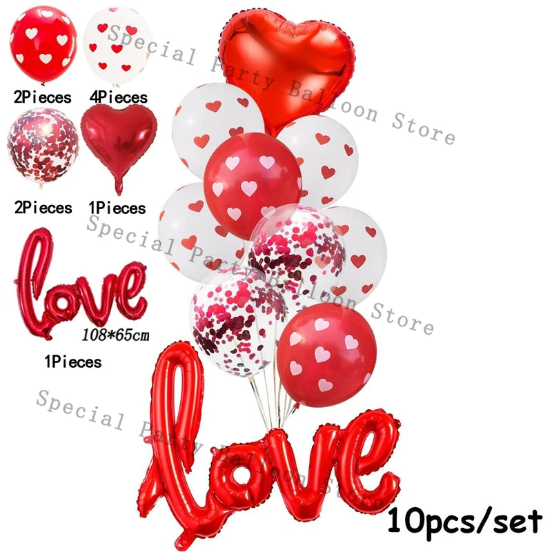 Valentinsdeko Ballon Girlande Bogen Kit Rosarot Herz Liebe Ballon für Hochzeit Jahrestag Valentinstag Geschenk 14 De Febrero