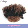 Menschliches Flechthaar Afro Kinky Lockiges Haar Haarverlängerungen Microlocs Lose Haare zum Flechten Ombré-Farbe Braun Crochet Braids 4C