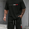 Men's Tracksuit 2 Piece O-neck Short Sleeve Shirt Shorts Set Men's Running Suit Plus Size T shirts Man Clothing Summer T-shirt