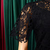 Elegante Jumpsuits & Rompers für Damen Rundhals Spitze Patchwork Kurzarm Gürtel Hohe Taille Luxus Geburtstagsparty Abend Outfit