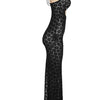Nibber Solid Color Hanging Neck Maxi Dress Sexy Hollow Women Perspective Bag Hips Robe Female Street Trendy Dresses Clothing