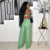 Pants Sets Women Sexy Camisole Top Straight Trousers 2 Piece Suit 3d Flower Backless Spaghetti Strap Tops Summer Outfits 2026