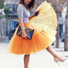Multi-layer Tulle Tutu Skirts Fuchsia 6 Layers Fluffy Petticoat Underskirt Princess Ball Gown Women Halloween Party Skirt