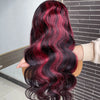 1b/99j Burgundy Highlight Body Wave 13x4 HD Lace Front Human Hair Wig Brazilian 30 32 Inch Colored 13x6 Lace Frontal Wigs 200%