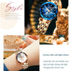 SENO Ocean Star Damen Kristalluhr 2024 Top-Marken Luxus Roségold Damen Armbanduhr für Damen Armbanduhr Relogio Feminino