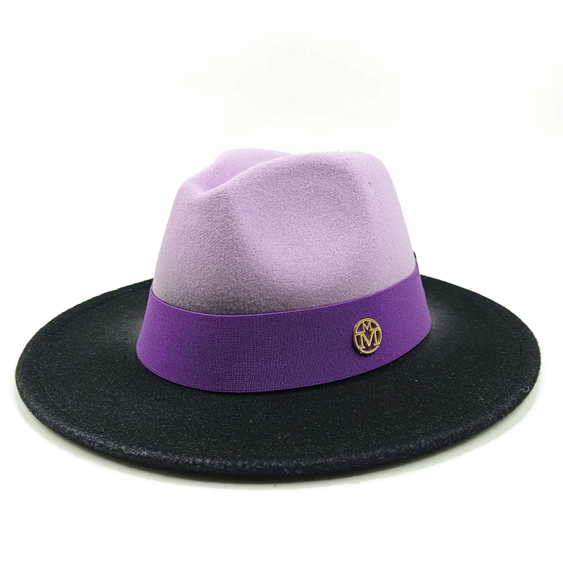 Low price wholesale Fedora hats men's and women's jazz hats red and white new tie dyed Fedora hats autumn classic hats sombrero