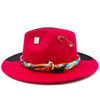 Fedora hat nubuck leather elastic webbing concave top wide brim hat for men and women autumn and winter hat  sombrero hombre
