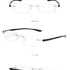 Men Blue Light Blocking Reading Glasses Women Dimond Cutting Rimless Eyeglasses Frame Anti Fatigue Hyperopia Presbyopic Eyewear
