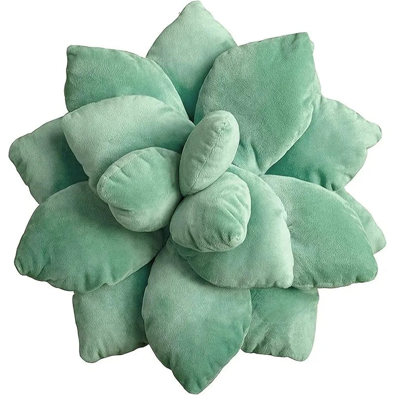 Inyahome 3D Sukkulenten-Kissen Kaktus Plüsch Blumenpflanze Geformtes Kissen für Wohnzimmer-Dekoration Neuartige Dekoration Pflanzen-Deko