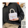 Fashion Mini Handbags PVC Crossbody Coin Purse Crocodile Pattern Pearl Handbag Plastic Small Chain Jelly Bag For Girl Wholesale