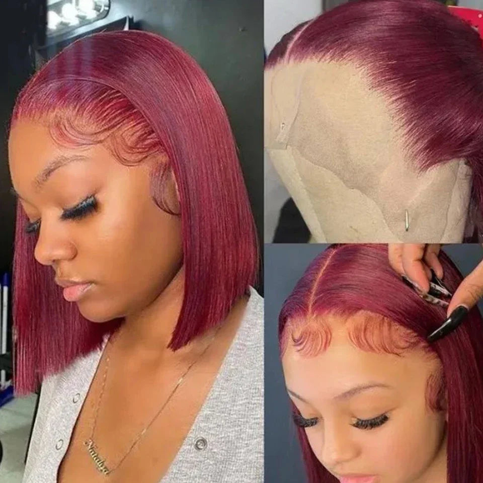 Peruanische Highlight P4/27 Bob Lace Front Perücken 100% Echthaar Perücken Bob Lace Perücken für Frauen Ombre Blonde Glatte Lace Closure Perücke