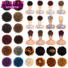 Synthetic Afro Puff Drawstring Ponytail Hair Bun 10 Inch Short Afro Kinkys Curly Afro Bun Extension Hairpieces Large Size