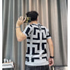Luxury Men Autumn Knitted Tshirt 2024 Korean O-neck Short Sleeve Top Tees Streetwear Male Social Club Slim Fit Casual T-Shirt