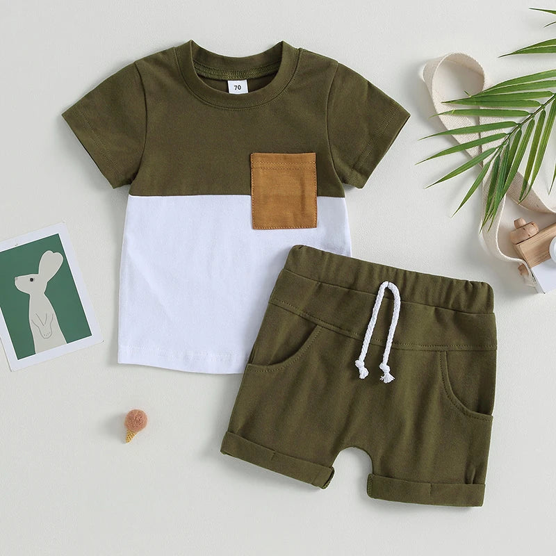 ma&baby 0-3Y Toddler Infant Baby Boy Girl Clothes Sets Casual Short Sleeve T-shirt Tops Shorts Summer Outfits Clothing