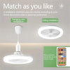 Ceiling Fan with Lighting Lamp Converter Base with Remote Control Ceiling Fan Lamp for Bedroom Living Home Silent 3 Speed