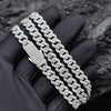 Pass Diamond Test Hip Hop Jewelry VVS1 Stone Shiny 2row 3row Men Women 925 Sterling Silver Necklace Moissanite Cuban Link Chain