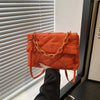 Acryl-Ketten-Umhängetaschen, quadratisch, lässig, Klappe, Damen-Pendeltaschen, gesteppt, All-Match, Winter, große Kapazität für Mädchen zum Einkaufen