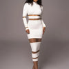 Articat Mesh Patchwork Perspective Long Sleeve Dress For Women's Tight Fit Midi Female Dress Fashion Street Party Club Vestidos