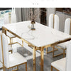 Einzigartige Luxus-Esstischstühle mit modernen Metallbeinen, rechteckiger Esstisch im platzsparenden nordischen Design, Mesa De Comedor Möbel