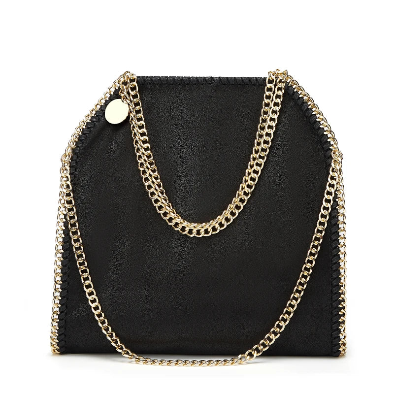 Designer's retro braided chain environmental microfiber handbag Women's new fashion multi-functional large capacity shoulder bag
