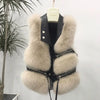 Fur Coat Women's Vest Short Clothing Autumn Winter Patchwork Slim Fashion Versatile