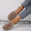 Women Slippers Summer 2025 New Luxury Brand Slippers Lightweight Round Head Shoes Water Diamond Large Flat Sandals Slides Women