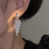 Modische Luxus-Ohrringe mit geometrischen Anhängern für Damen, Hochzeit, Party, Schmuckzubehör, wunderschöne Zirkonia-Braut-Brincos