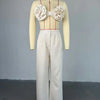 Pants Sets Women Sexy Camisole Top Straight Trousers 2 Piece Suit 3d Flower Backless Spaghetti Strap Tops Summer Outfits 2026