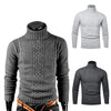 Autumn Winter Men's Warm Sweater Long Sleeve Turtleneck Sweater Retro Knitted Sweater Pullover Sweater