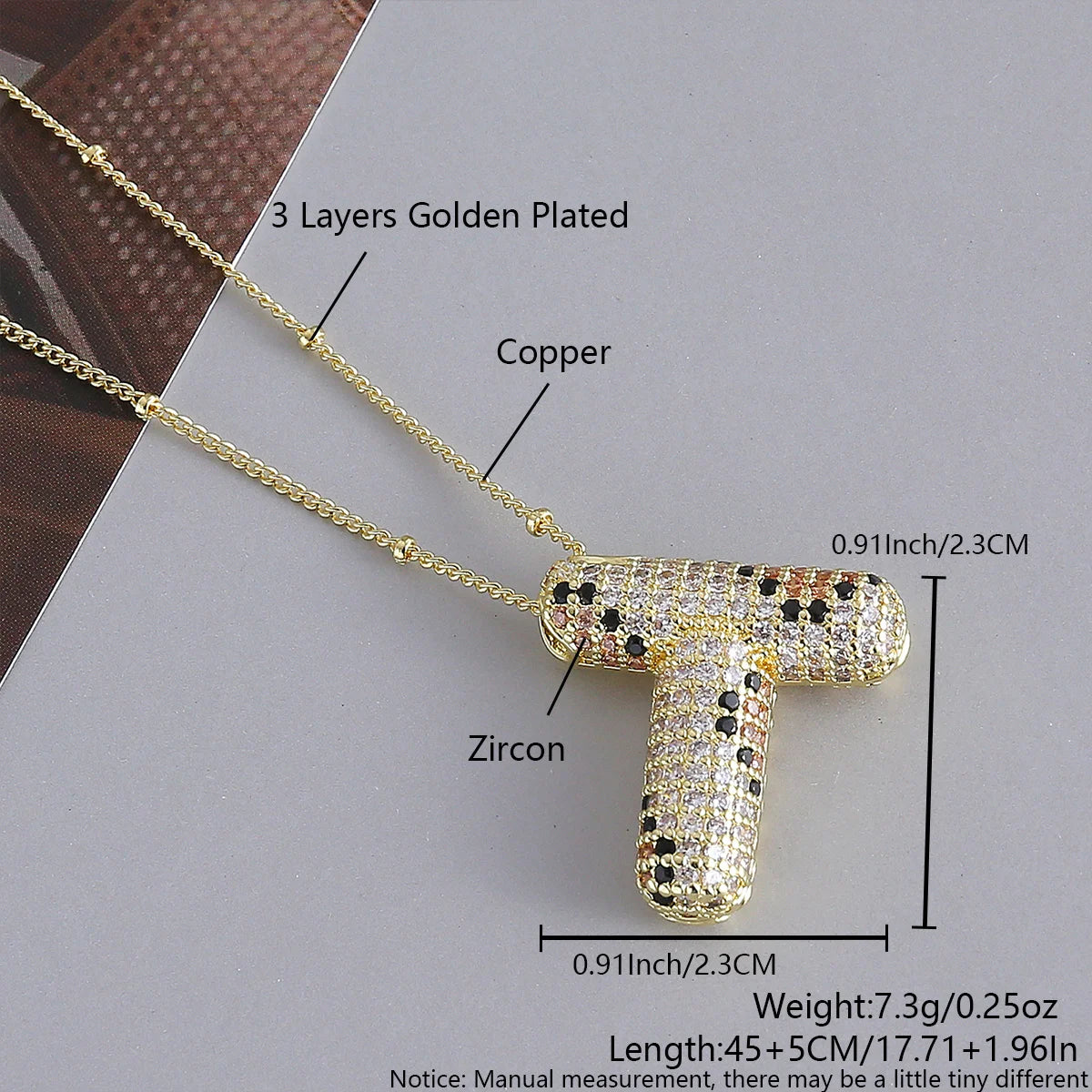 MHS.SUN Neue Leopard Bubble Buchstabenkette Vergoldet Chunky Bubble Zirkon 26 Initialen Anhänger Halskette Frauen Modeschmuck