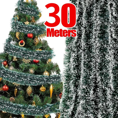 Weihnachtslametta-Bänder Grünes Rohrzucker-Band Girlande Weihnachtsbaum-Hängeanhänger Kranz Ornament Hausparty-Dekoartikel Großhandel