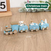 Weihnachten Holzeisenbahn Frohe Weihnachten Dekorationen für Zuhause 2024 Weihnachtsbaumschmuck Navidad Noel Kindergeschenk Frohes Neues Jahr 2025