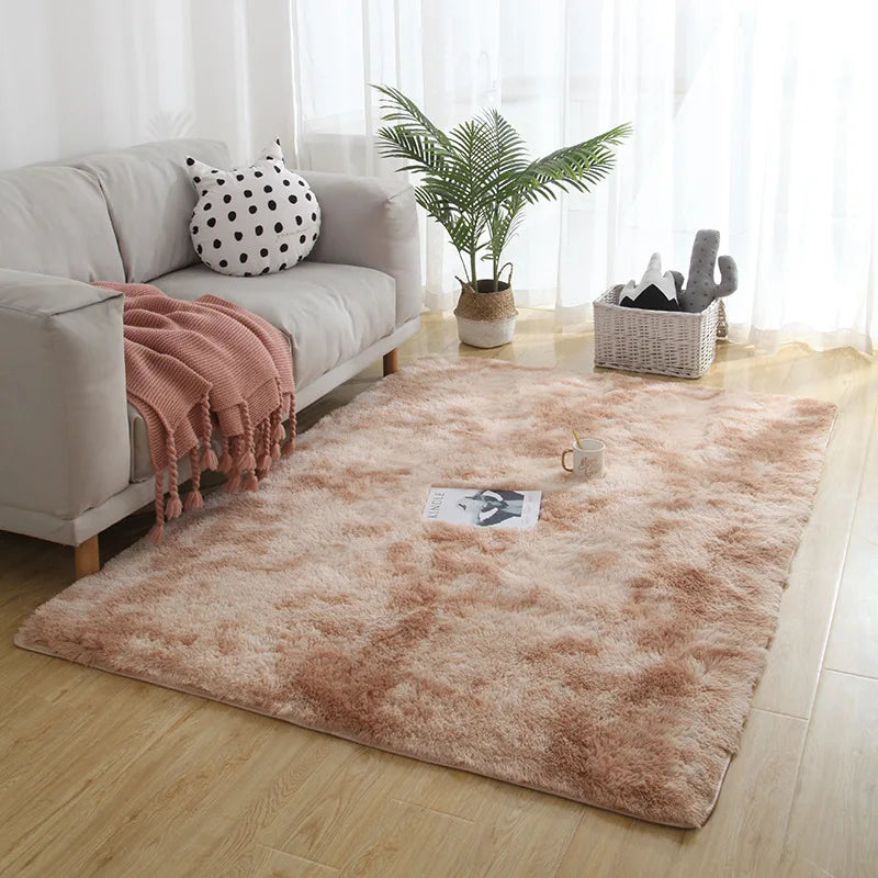 Grauer Teppich für Wohnzimmer Plüsch Teppich Schlafzimmer Boden Flauschige Matten Anti-Rutsch Home Decor Teppiche Weiche Samt Teppiche Kinderzimmer Decke