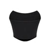 Sleeveless Off Shoulder Velvet Fashion Sexy Corset Crop Tops Vest Female Underwear Backless Bustier Top Solid