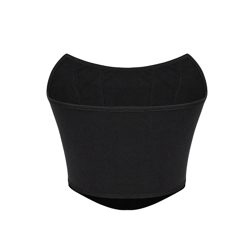 Sleeveless Off Shoulder Velvet Fashion Sexy Corset Crop Tops Vest Female Underwear Backless Bustier Top Solid