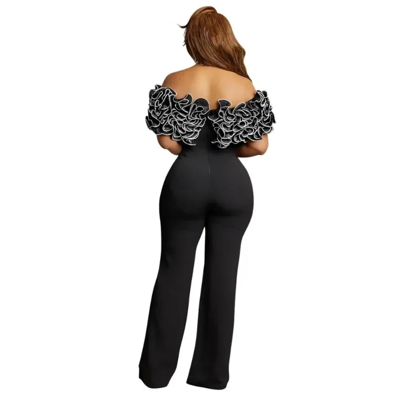 Afrikanische Kleidung für Damen, Sommer, elegant, Kurzarm, weiß, schwarz, Party, Abend, langer Overall, Dashiki, Afrika-Kleidung