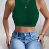 Women's Solid Ribbed Crop Tank Top Casual Sleeveless Basic Summer Top Comfortable Fit Fashionable Trendy