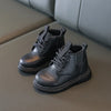 Autumn Winter Kids Boots Warm Plush Boys Toddler Girls Boots Fashion Leather Children Casual Shoes Boys Girls Boots for Kids